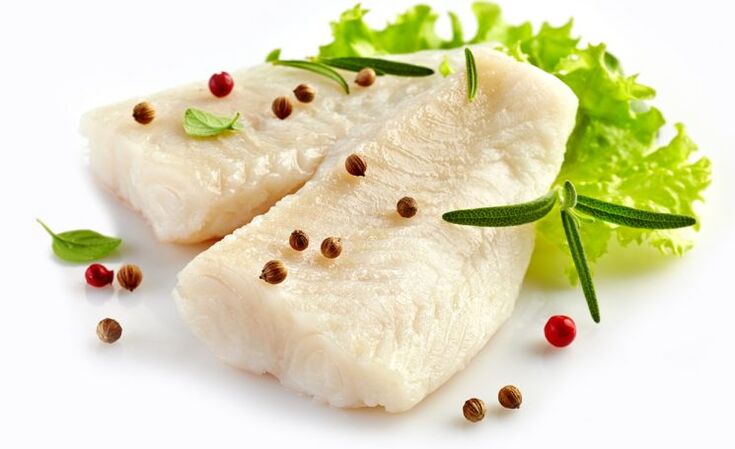 The gout diet includes cooked cod fillets